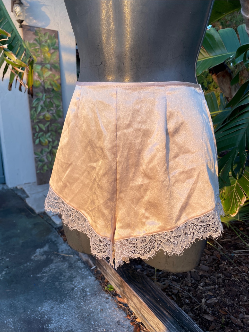 Victoria’s Secret Lace Trim Champagne, Top Pants Shorts